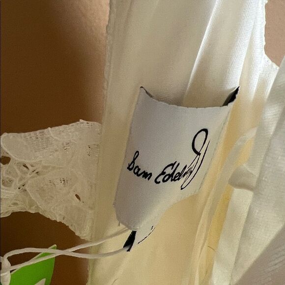 Sam Edelman Women’s Size 2 Ivory Lace Open Back Sleeveless MIDI Dress NWT - Picture 2 of 8